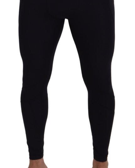 Dolce & Gabbana Black Nylon Slim Fit Stretch Pants