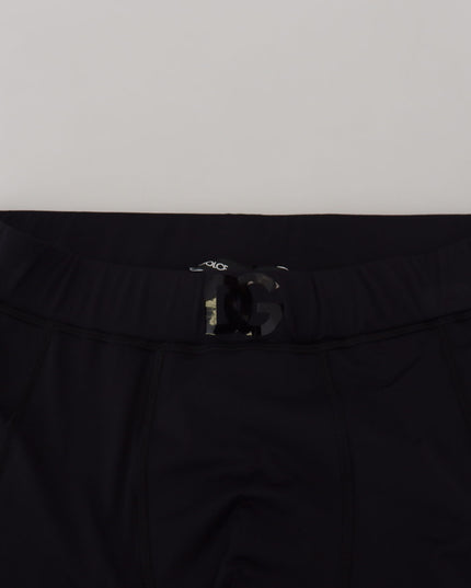 Dolce & Gabbana Black Nylon Slim Fit Stretch Pants