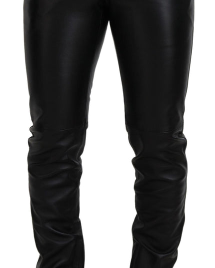 Dolce & Gabbana Black Shiny Stretch Skinny Pants