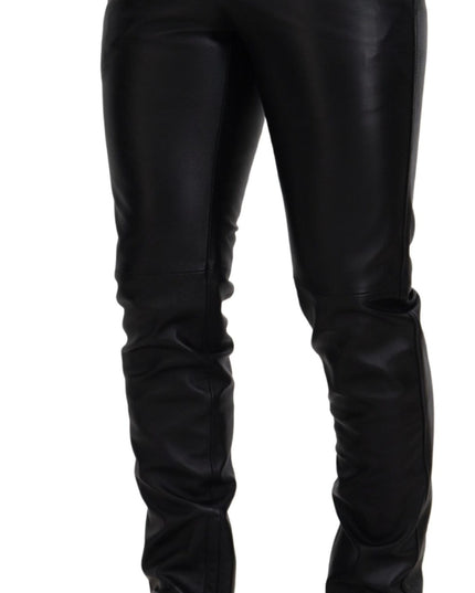 Dolce & Gabbana Black Shiny Stretch Skinny Pants