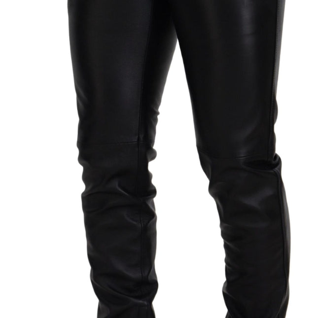 Dolce & Gabbana Black Shiny Stretch Skinny Pants