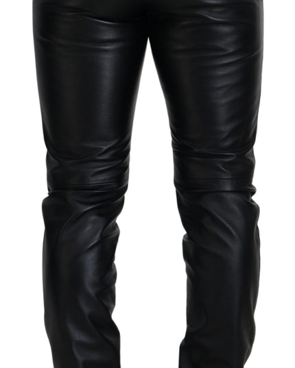Dolce & Gabbana Black Shiny Stretch Skinny Pants