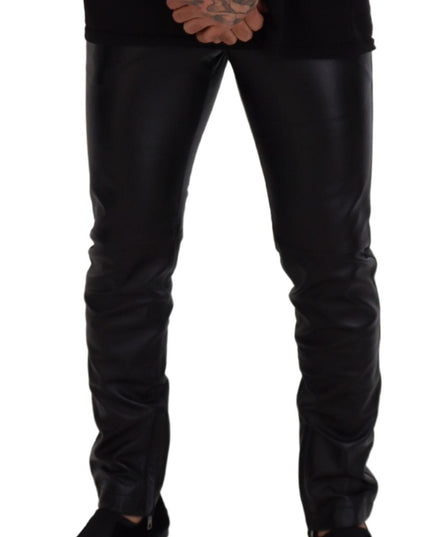 Dolce & Gabbana Black Shiny Stretch Skinny Pants