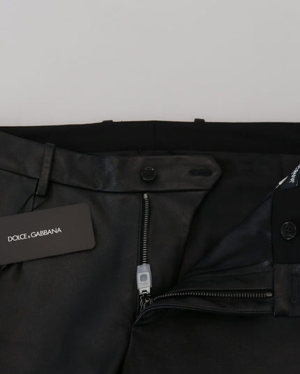 Dolce & Gabbana Black Shiny Stretch Skinny Pants
