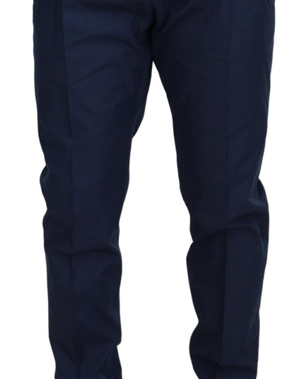 Dolce & Gabbana Blue Cotton Chino Formal Pants
