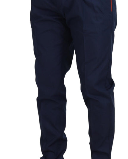 Dolce & Gabbana Blue Cotton Chino Formal Pants