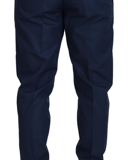 Dolce & Gabbana Blue Cotton Chino Formal Pants