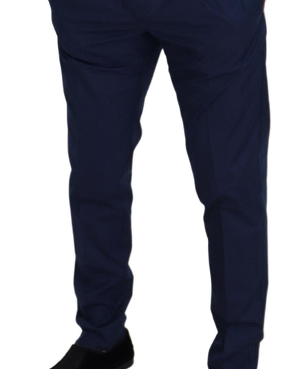Dolce & Gabbana Blue Cotton Chino Formal Pants