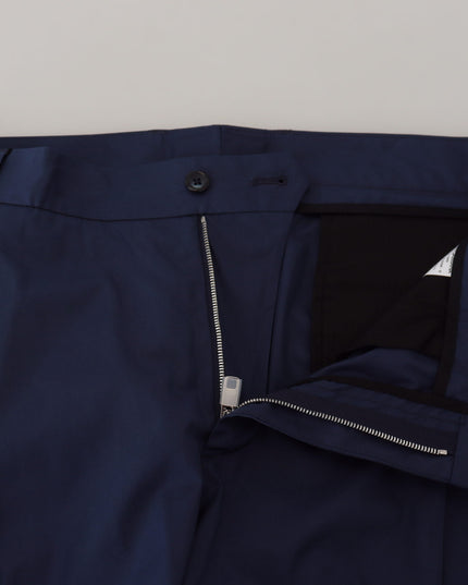 Dolce & Gabbana Blue Cotton Chino Formal Pants