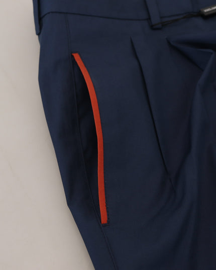 Dolce & Gabbana Blue Cotton Chino Formal Pants