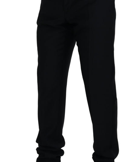Dolce & Gabbana Black Wool Chino Formal Pants