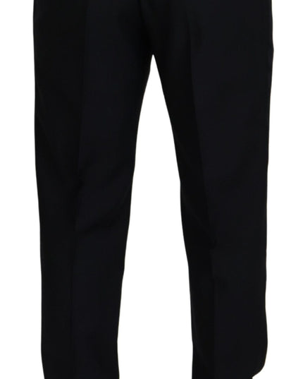 Dolce & Gabbana Black Wool Chino Formal Pants