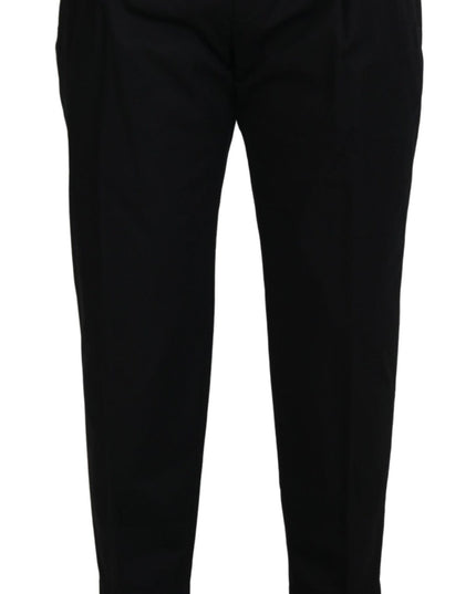Dolce & Gabbana Black Cotton Chino Formal Pants