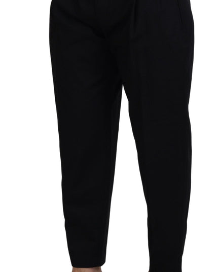 Dolce & Gabbana Black Cotton Chino Formal Pants