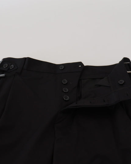Dolce & Gabbana Black Cotton Chino Formal Pants