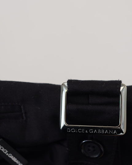 Dolce & Gabbana Black Cotton Chino Formal Pants