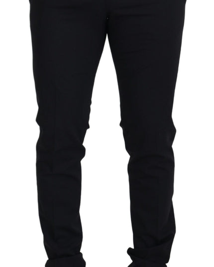 Dolce & Gabbana Black Wool Chino Formal Pants