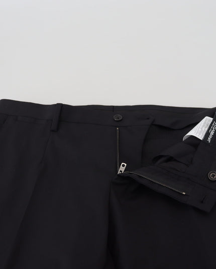 Dolce & Gabbana Black Wool Chino Formal Pants