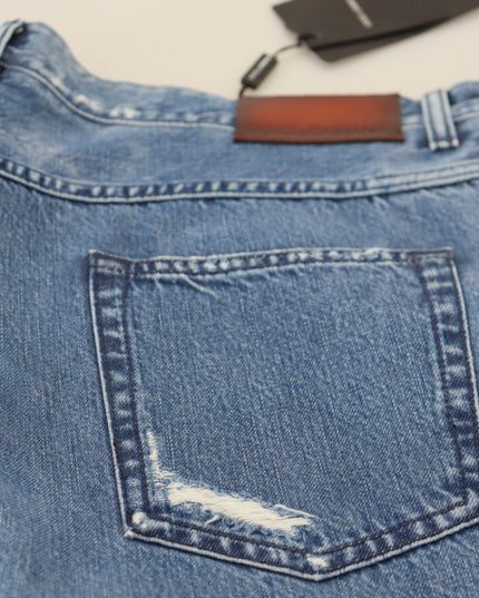 Dolce & Gabbana Blue Washed Cotton Casual Denim Jeans