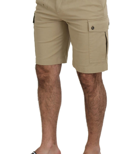 Dolce & Gabbana Beige Cotton Cargo Bermuda Shorts