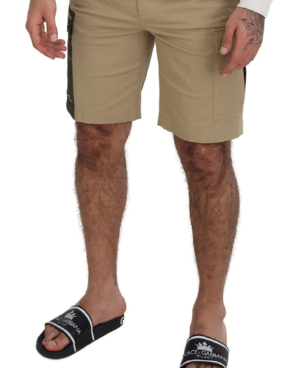 Dolce & Gabbana Beige Cotton Cargo Bermuda Shorts
