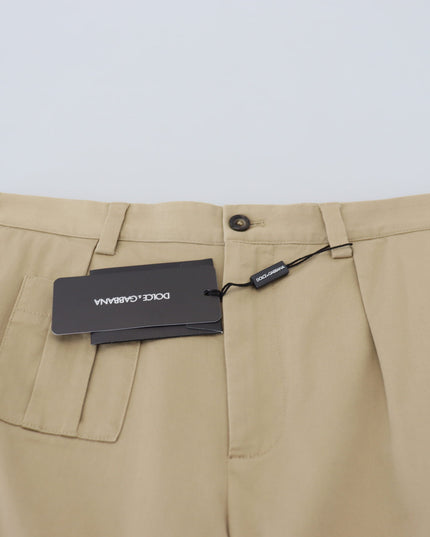 Dolce & Gabbana Beige Cotton Cargo Bermuda Shorts