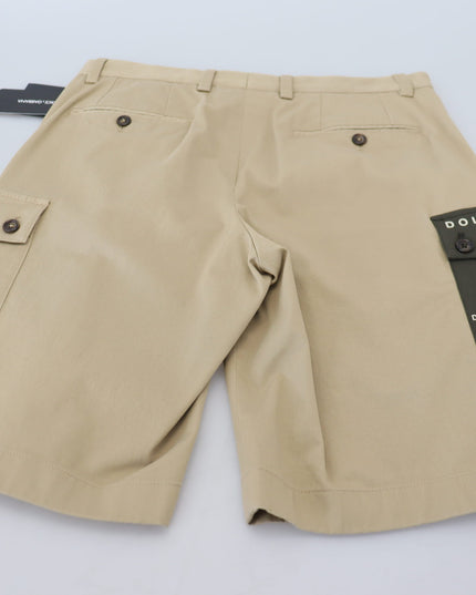 Dolce & Gabbana Beige Cotton Cargo Bermuda Shorts