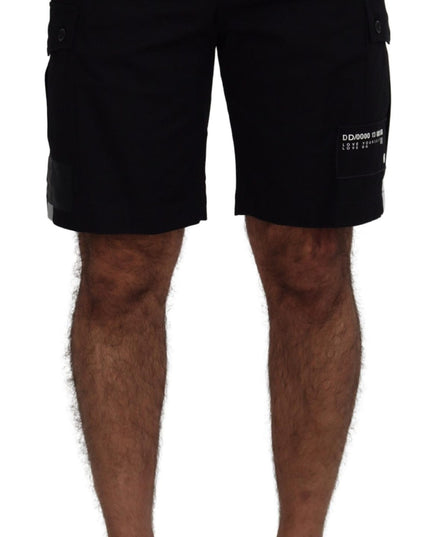 Dolce & Gabbana Black Bermuda Cargo Casual Shorts