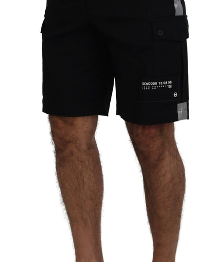 Dolce & Gabbana Black Bermuda Cargo Casual Shorts