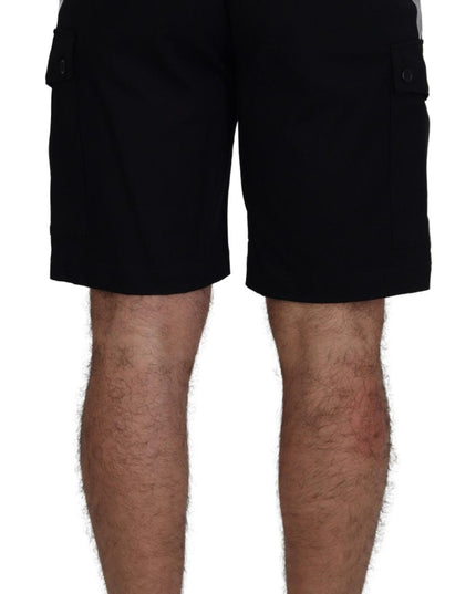 Dolce & Gabbana Black Bermuda Cargo Casual Shorts