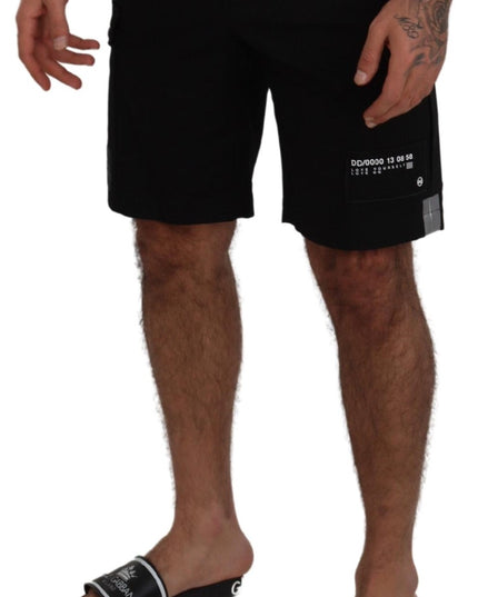 Dolce & Gabbana Black Bermuda Cargo Casual Shorts