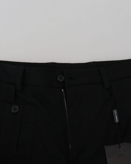 Dolce & Gabbana Black Bermuda Cargo Casual Shorts