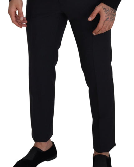 Dolce & Gabbana Black Wool Men Formal Pants