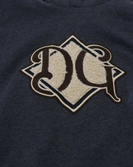 Dolce & Gabbana Gray Logo Cotton Hooded Sweatshirt Sweater