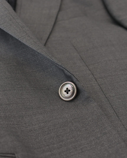 Dolce & Gabbana Gray Wool Silk Slim Fit Jacket Blazer