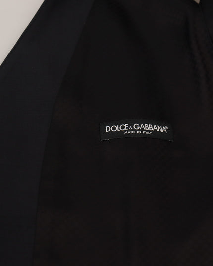 Dolce & Gabbana Black Wool Stretch Waistcoat Formal Vest