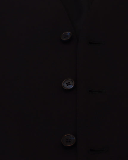 Dolce & Gabbana Dark Blue Wool Stretch Waistcoat Formal Vest