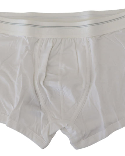 Dolce & Gabbana White Cotton Blend Regular Boxer Underwear