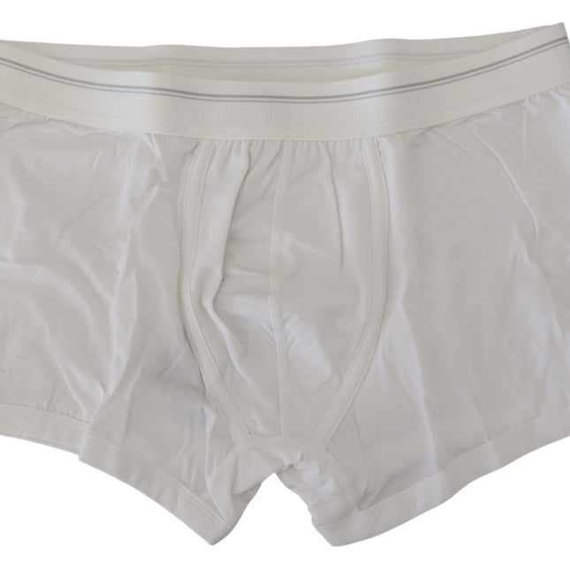 Dolce & Gabbana White Cotton Blend Regular Boxer Underwear