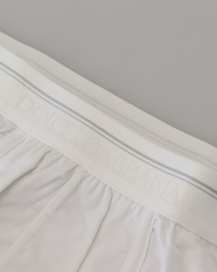 Dolce & Gabbana White Cotton Blend Regular Boxer Underwear