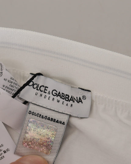 Dolce & Gabbana White Cotton Blend Regular Boxer Underwear