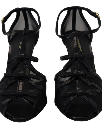 Dolce & Gabbana Black Stiletto High Heels Sandals Shoes