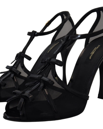 Dolce & Gabbana Black Stiletto High Heels Sandals Shoes
