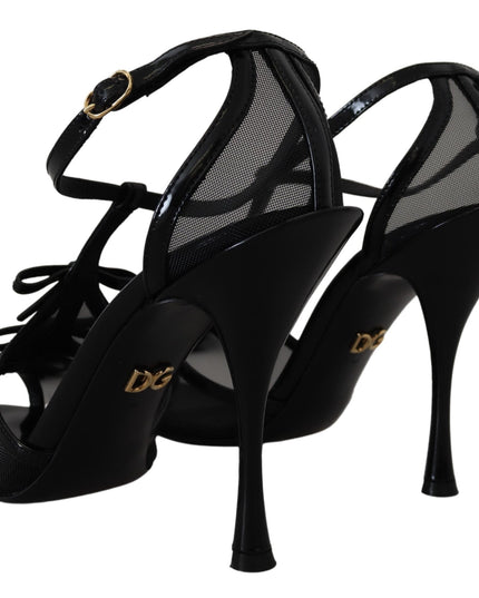 Dolce & Gabbana Black Stiletto High Heels Sandals Shoes