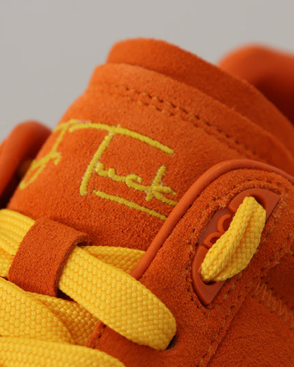 Dolce & Gabbana Orange Leather P.j. Tucker Sneakers Shoes