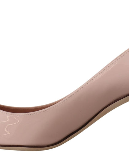 Dolce & Gabbana Pink Patent Leather Kitten Heels Pumps Shoes