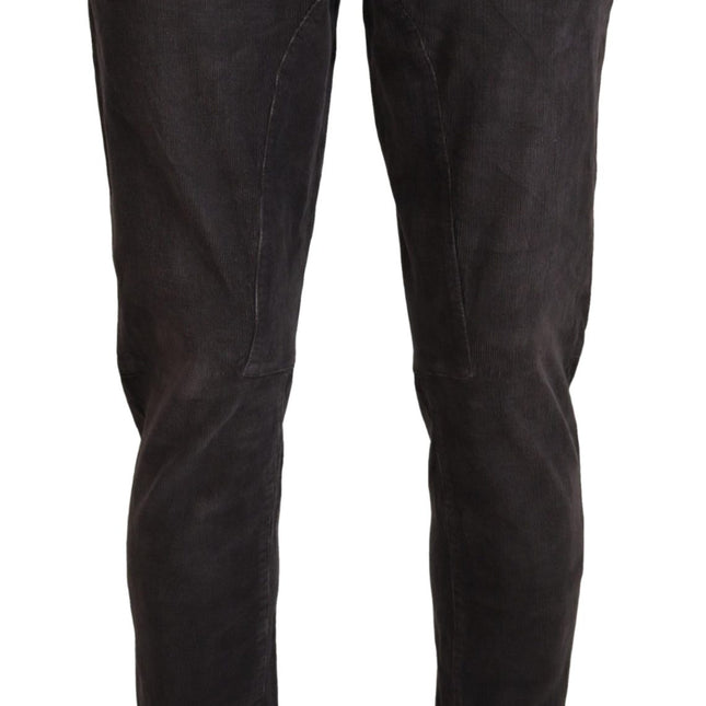 Acht Brown Cotton Straight Fit Men Casual Pants