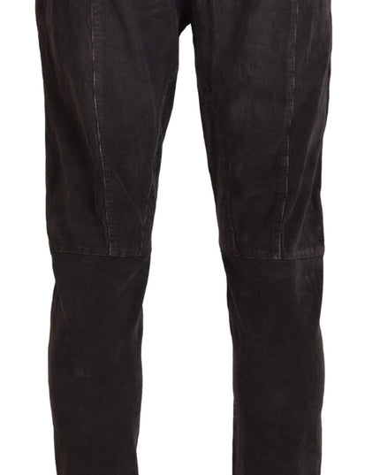 Acht Brown Cotton Straight Fit Men Casual Pants