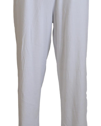 John Galliano White Cotton Logo Loose Men Pants