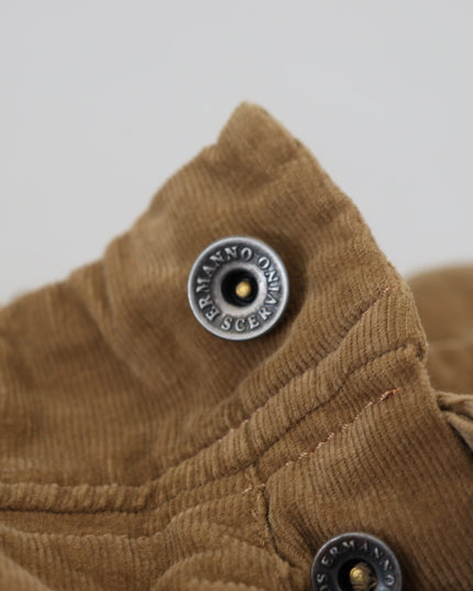 Ermanno Scervino Brown Cotton Corduroy Cargo Pants